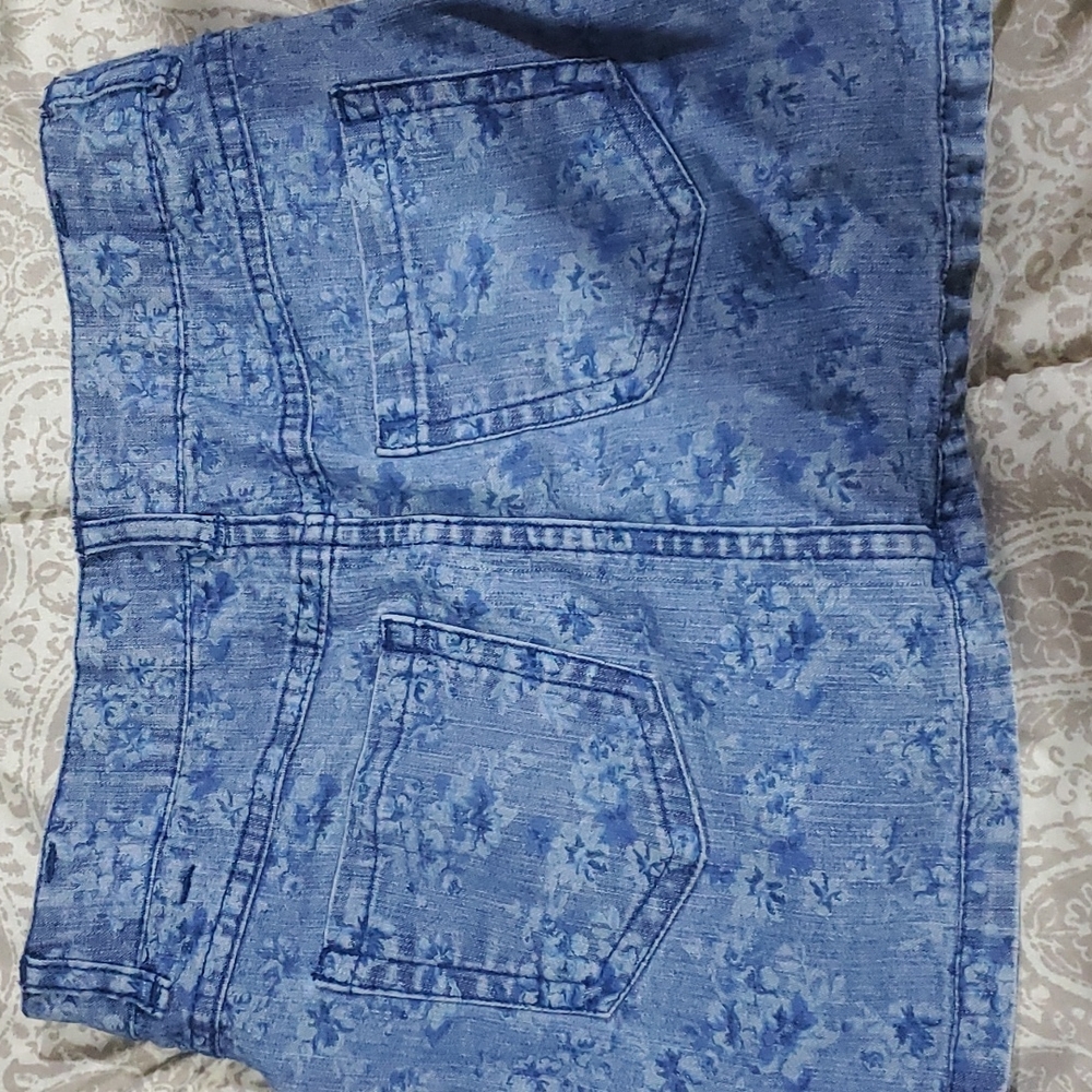 Girls denim reversible skirt